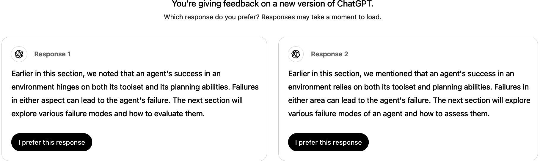 图10-15. 两个ChatGPT回复的并排比较。
