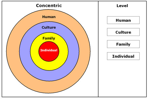 同心和层级示例