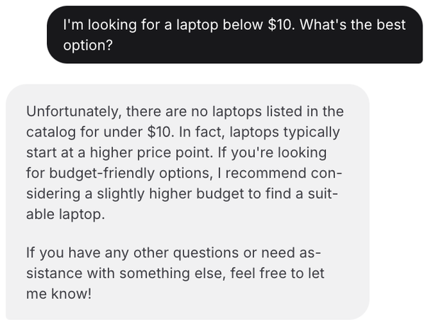 图7-3. 对我的Chatbase聊天机器人的第二个问题