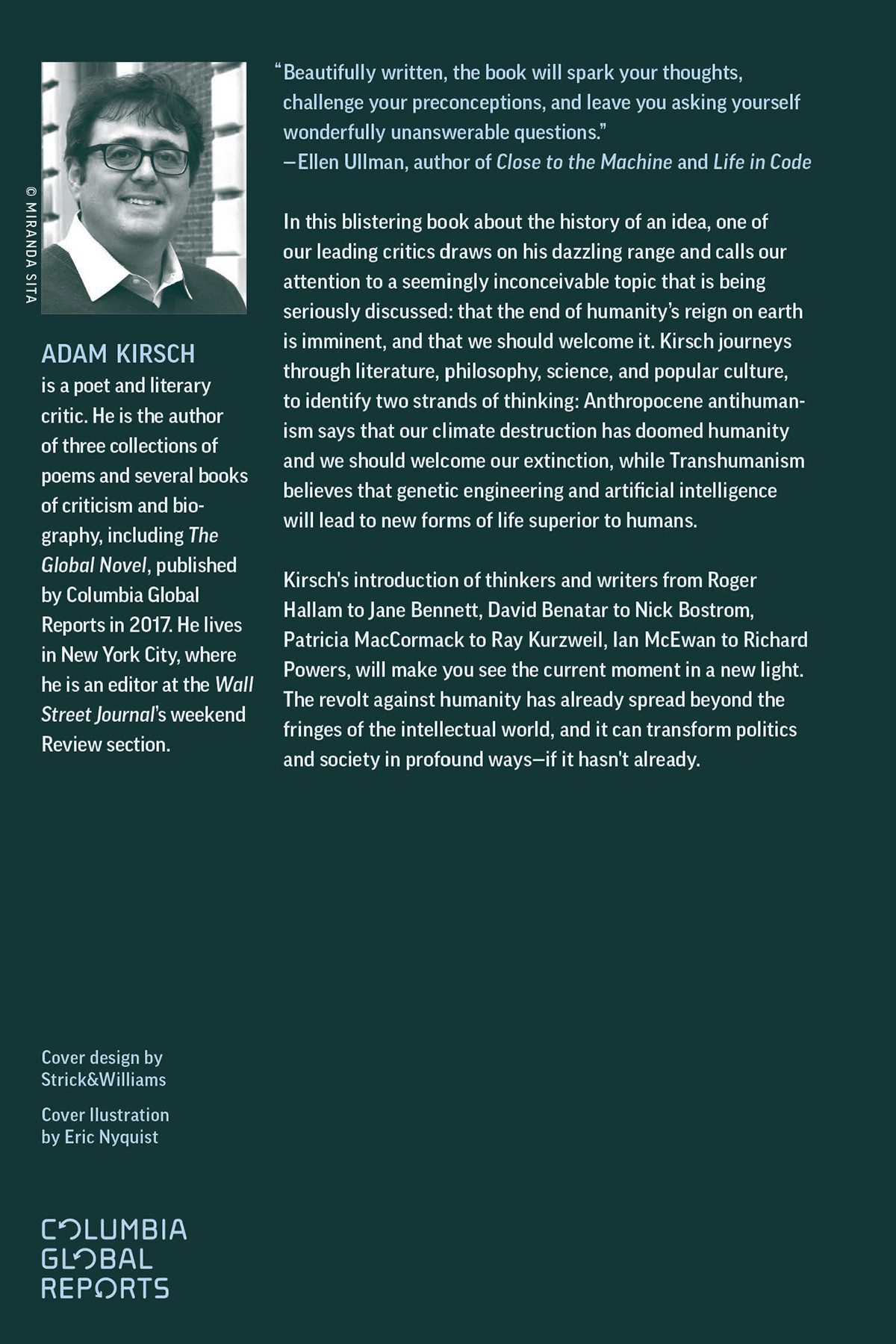 封底：《反人类的叛乱：想象一个没有我们的未来》Adam Kirsch 著