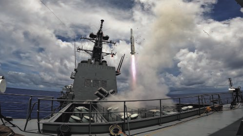 参加「太平洋先锋24」的护卫舰「有明」（2024年9月）