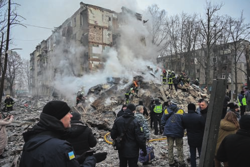 乌克兰·哈尔科夫的受损情况(2024年1月) 【AFP=时事】